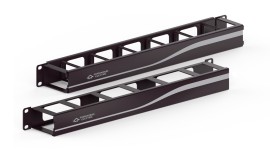 GUIA DE CABOS HORIZONTAL FECHADO 1U ALTA DENSIDADE