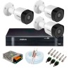 Kit 3 Câmeras VHD 3120 B G6 + DVR Intelbras + App Grátis de Monitoramento, Câmeras HD 720p 20m Infravermelho de Visão Noturna Intelbras + Fonte, Cabos e Acessórios