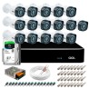 Kit Giga Security 16 Câmeras HD 720p GS0018 + DVR com HD 1TB Seagate + Acessórios
