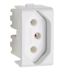 MODULO TOMADA 2P+T 20A 250V 1M BRANCA LUNARE - SCHNEIDER