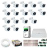 Kit JFL 16 Câmeras HD 720p CHD 1130P + DVR DHD-2116N 1080N com HD 1TB Seagate + Acessórios