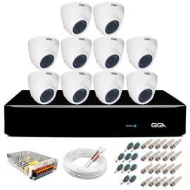 Kit Orion Giga Security 10 C�meras HD 720p GS0019 + DVR Full HD + Acess�rios