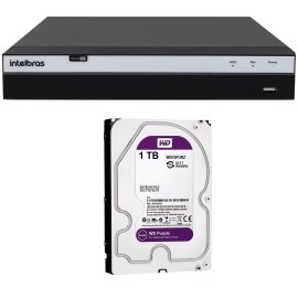 DVR Intelbras Full HD MHDX 3104, 04 Canais, Full HD 1080p, 4MP Lite + HD 1TB WD Purple