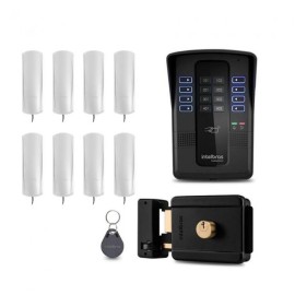 Kit Porteiro Eletr�nico Coletivo Intelbras 8 Pontos Completo Interfone Com Controle de Acesso