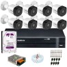Kit 8 Câmeras VHD 3120 B G6 + DVR Intelbras + HD 1TB para Armazenamento + App Grátis de Monitoramento, Câmeras HD 720p 20m Infravermelho de Visão Noturna Intelbras + Fonte, Cabos e Acessórios