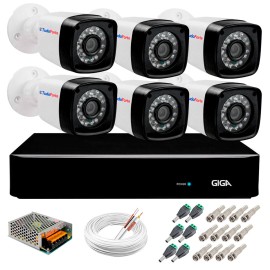 Kit 12 C�meras de Seguran�a Full HD 1080p Giga Security gs0271 + DVR Giga Security 2MP + Acess�rios