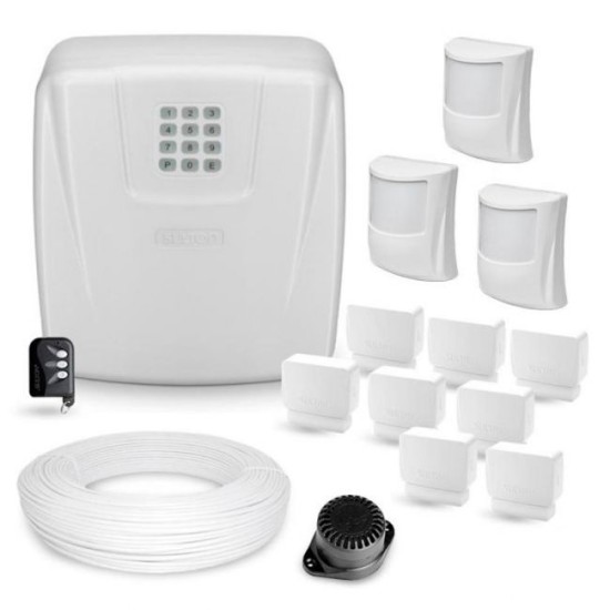Kit Alarme Completo 11 Sensores e Central Sulton c/ Discadora