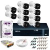 Kit Intelbras 10 Câmeras HD 720p VHL 1120 B + DVR 1116 Intelbras com HD 1TB + Acessórios