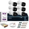 Kit Intelbras 6 Câmeras HD 720p VHL 1120 B + DVR 1108 Intelbras com HD 1TB + Acessórios