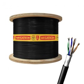 Cabo de Rede CAT 5E Blindado CMX 4 Pares Cobre Megatron Bobina 305 Metros