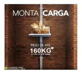 ELEVADOR DE CARGA ROSSI 5,00MTS CARGAS AT� 80KGS R�PIDO 220V