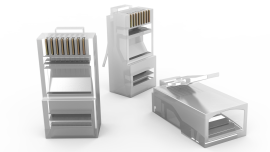 CONECTOR RJ45 MACHO CAT.5E PARA CABO S�LIDO E FLEXIVEL