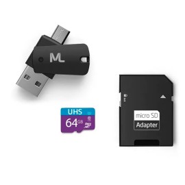 Cart�o De Mem�ria Micro SD 64Gb UHS-I Multilaser MC152 + Adaptador para USB, Micro USB e Cart�o SD
