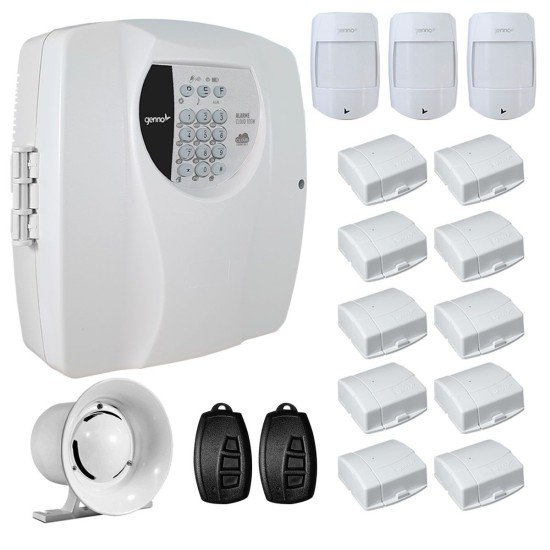Kit Alarme Residencial Wifi 13 Sensores sem fio, 2 Controles Remoto, Central Cloud 10 EW Genno