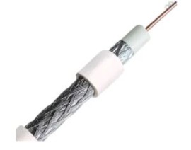 CABO COAXIAL RGC 59+BIP 90% MALHA 100M BRANCO 2X26AWG - CONDUTTI..