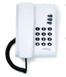 Telefone Com Fio Intelbras Pleno Sem Chave Cinza
