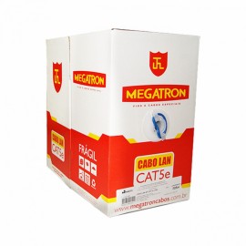 Cabo de Rede Lan Azul CAT5e Megatron 305 mts Homologado Anatel