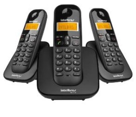 TELEFONE SEM FIO TS 3113 PRETO (BASE +2 RAMAIS) - INTELBRAS