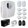 Kit Alarme Residencial Wifi 8 Sensores sem fio, 2 Controles Remoto, Central Cloud 10 EW Genno + Bateria