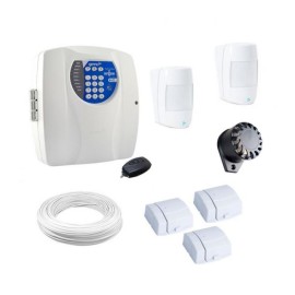 Kit Alarme Residencial e Comercial Completo c/ 5 Sensores e Central Genno c/ Discadora Telef�nica