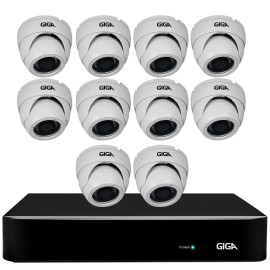 Kit Orion HD 720p 10 C�meras GS0021 + DVR Giga Security + Acess�rios
