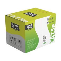 Cabo Lan Sohoplus U/utp Cat.5e 24awgx4p Cmx Preto Cx 305m