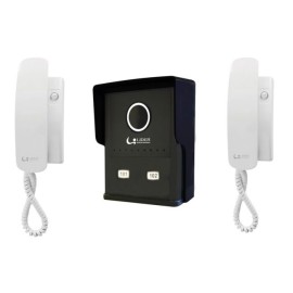 Kit Interfone Porteiro Eletr�nico Coletivo de 2 Pontos + 2 Monofones Lider  28956