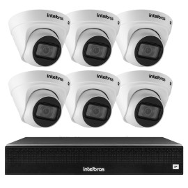 Kit 6 C�meras VIP 1020 D G2 + NVR Intelbras + App Gr�tis de Monitoramento, C�meras HD 720p 20m Infravermelho de Vis�o Noturna Intelbras