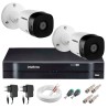 Kit 2 Câmeras VHD 1120 B G5 + DVR Intelbras + App Grátis de Monitoramento, Câmeras HD 720p 20m Infravermelho de Visão Noturna Intelbras + Fonte, Cabos e Acessórios