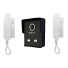 Kit Interfone Porteiro Eletrônico Coletivo de 2 Pontos + 2 Monofones Lider 28956