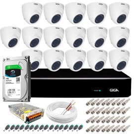 Kit Orion Giga Security 16 C�meras HD 720p GS0019 + DVR Full HD com HD 1TB Seagate + Acess�rios