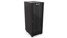 RACK FECHADO ENTERPRISE COM GUIA DE CABOS VERTICAL