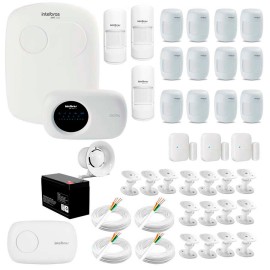 Kit Alarme Intelbras 18 sensores, Residencial e Comercial, AMT 2110, Completo