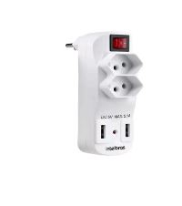 ADAPTADOR + CARREGADOR 2 TOMADAS E 2 USB EAC 1002 - INTELBRAS