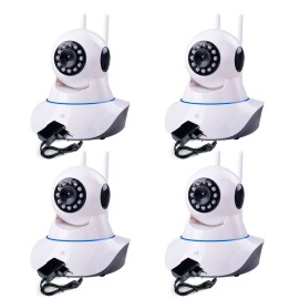    Kit 4 C�meras de Seguran�a IP Sem Fio Wifi HD 720p Robo Wireless
