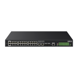 Switch Smart Hi-PoE com 28 portas Gigabit SMART S2128G-HPA 360W INTELBRAS   SP