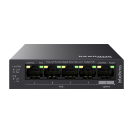 Switch 5 portas Gigabit Ethernet com 4 portas PoE+ S1005G-P INTELBRAS   SP