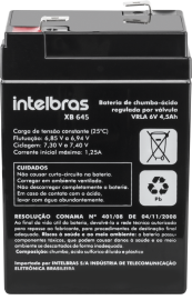 Bateria de chumbo-�cido 6 V XB 645 INTELBRAS   SP