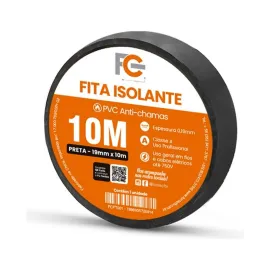 FITA ISOLANTE 10 METROS  PROFISSIONAL TUBETE - 10 PC   SP