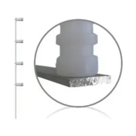 HASTE DE ALUM�NIO BARRA  CHATA 4 ISOLADORES 75CM 10 PC   SP