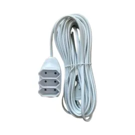 EXTENS�O EL�TRICA 3 TOMADAS  2 PINOS 10A 10M BRANCA EXT 2010   SP
