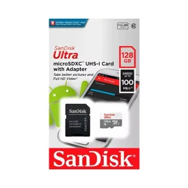 CART�O DE MEM�RIA  MICROSD 128GB SANDISK ULTRA   SP