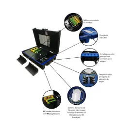 CAIXA TERMINA��O �PTICA CTO 1X16 SC-APC COMPLETA PR STS   SP