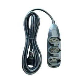 EXTENS�O EL�TRICA 3 TOMADAS  3 PINOS 10A 3M PRETA EXT 3003   SP