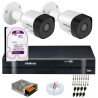 Kit 2 Câmeras VHD 3120 B G6 + DVR Intelbras + HD 1TB para Armazenamento + App Grátis de Monitoramento, Câmeras HD 720p 20m Infravermelho de Visão Noturna Intelbras + Fonte, Cabos e Acessórios