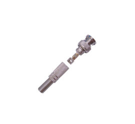 Conector Plug BNC Macho com Mola de parafuso