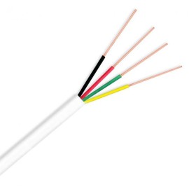 Cabo 2 Pares Multicores 4 vias 0,40mm p/ Interfone e Alarme Rolo de 5m - Telecam  29872