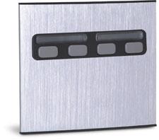 Unidade Externa de Porteiro Eletr�nico Duplo 4 Bot�es Unico - MOD 4U   90.02.01.844