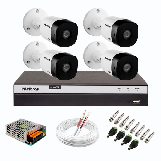 Kit Intelbras 8 Câmeras Full HD 1080p VHL 1220 B + DVR 3108 Intelbras + Acessórios