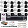 Kit 16 Câmeras VHD 1120 B G5 + DVR Intelbras + HD 1TB para + App Grátis de Monitoramento, HD 720p 20m Infravermelho + Cabos e Acessórios